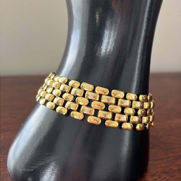 Panther link chain bracelet gold tone - Picture 1 of 11